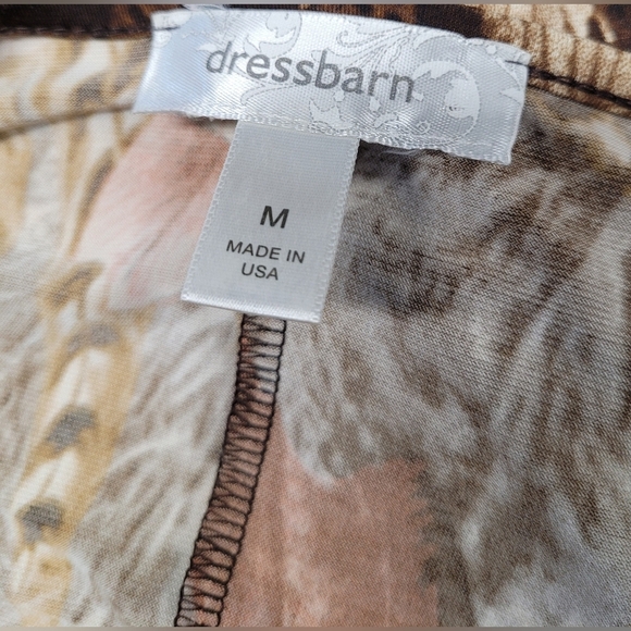 Dressbarn M Slinky Stretch Tiered Top Embellished Excellent Condition - Picture 4 of 5